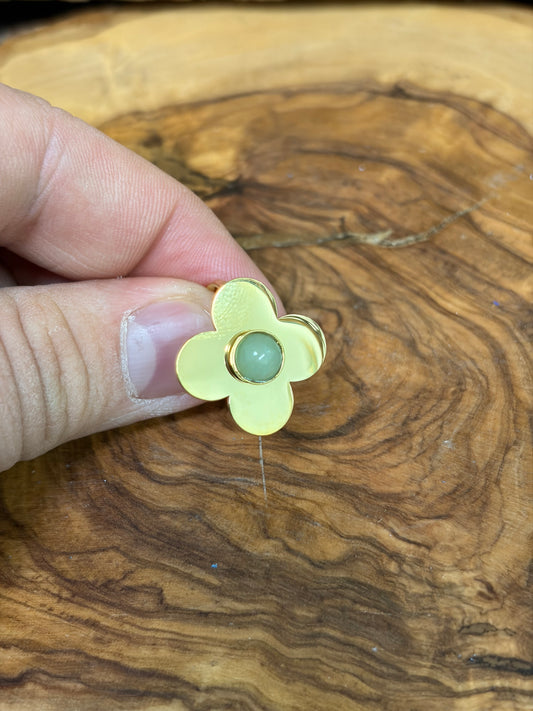 Anillo ajustable forma de flor