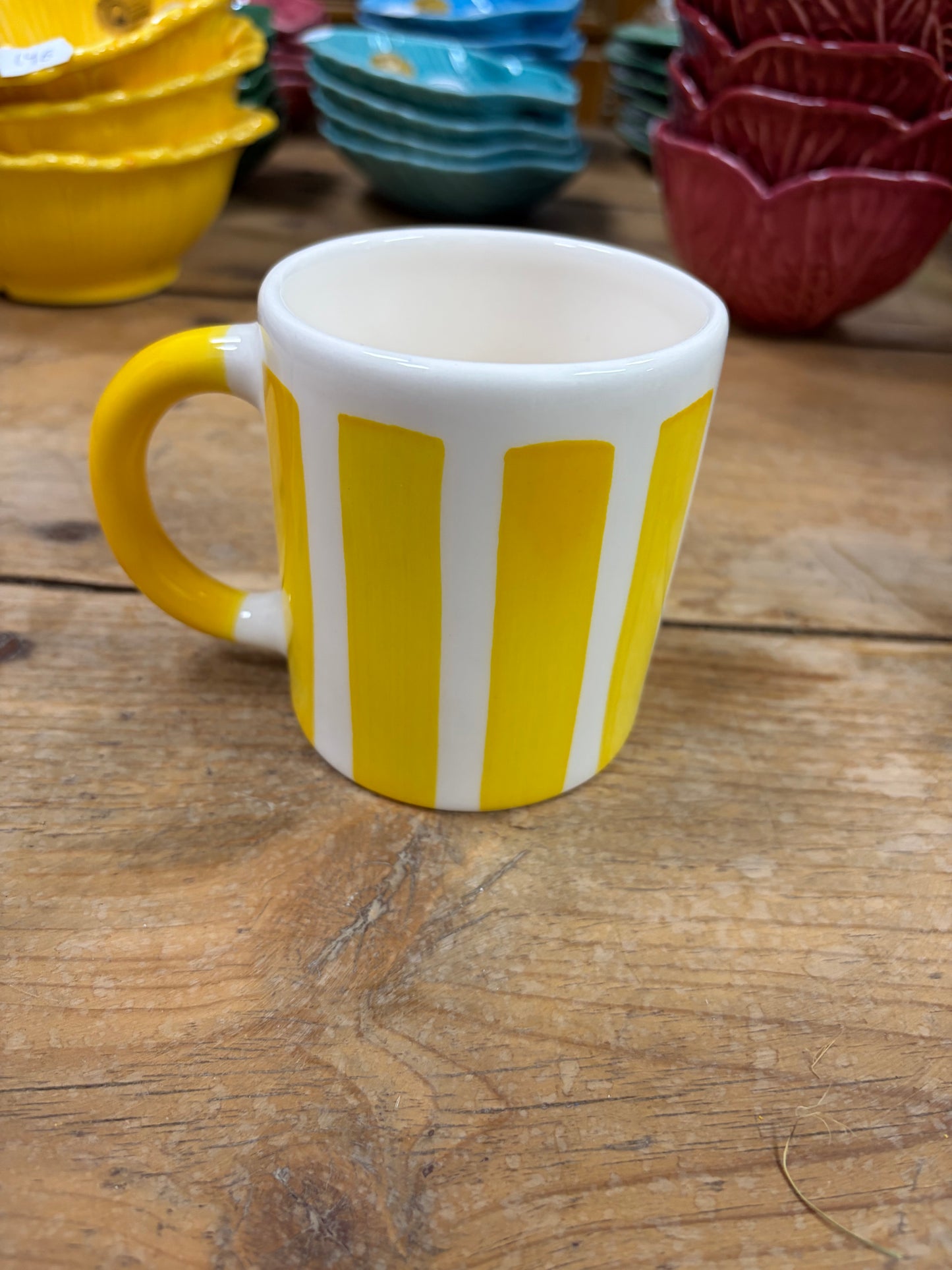 Taza rallas pintada a mano
