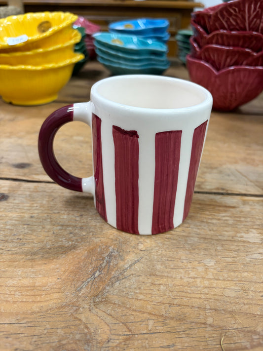 Taza rallas pintada a mano